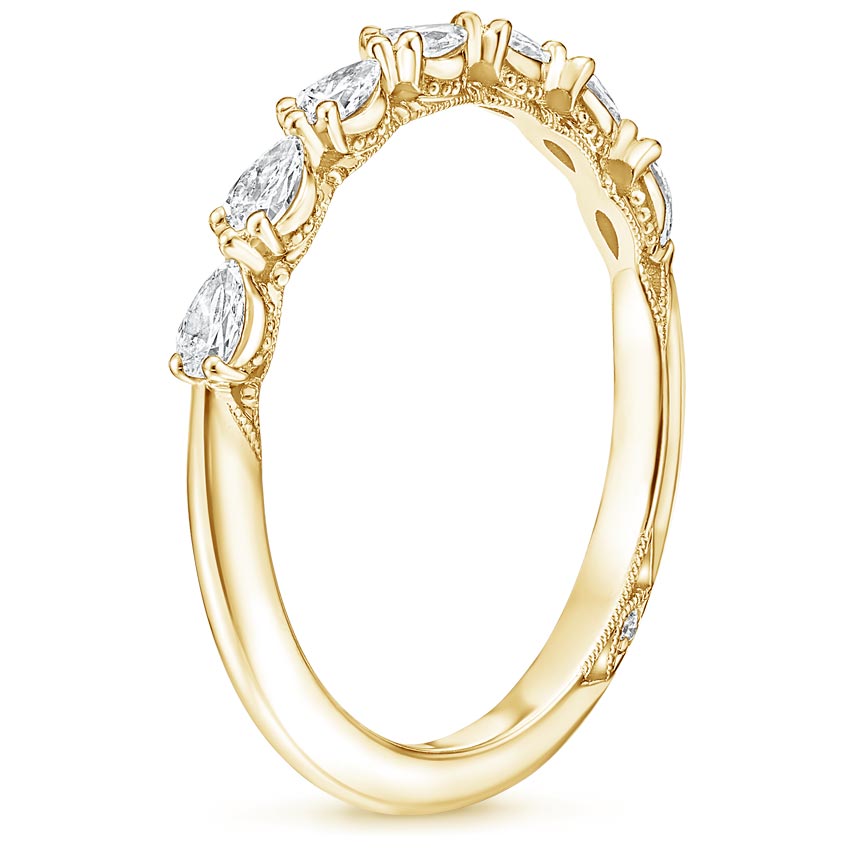 18K Yellow Gold Tacori Sculpted Crescent Pear Diamond Ring (1/3 ct. tw.), large side view