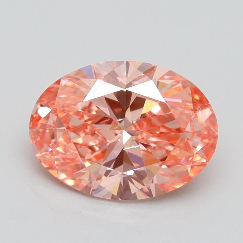 1.59 Ct. Fancy Vivid Pink Oval Lab Grown Diamond