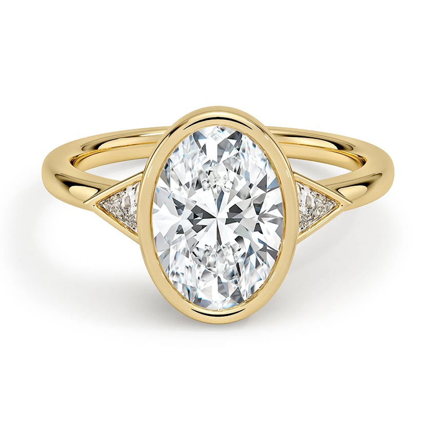 Custom Oval and Trillion Bezel Diamond Ring