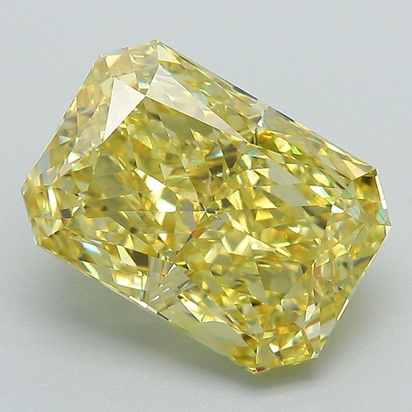 4.53 Ct. Fancy Vivid Yellow Radiant Lab Grown Diamond