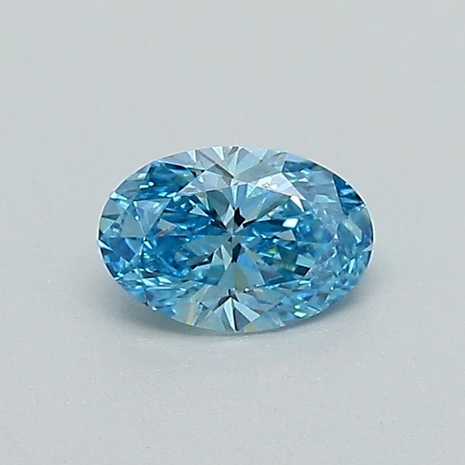 0.32 Ct. Fancy Vivid Blue Oval Lab Grown Diamond