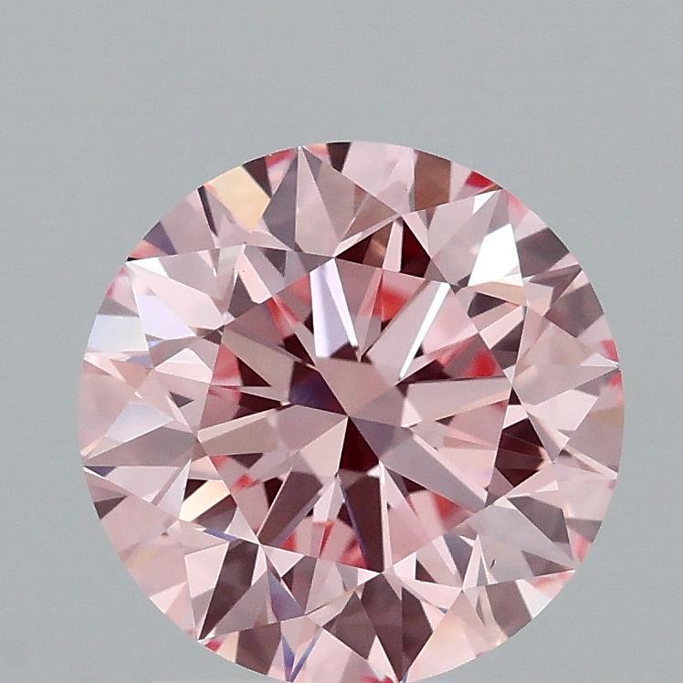 2.10 Ct. Fancy Vivid Pink Round Lab Grown Diamond