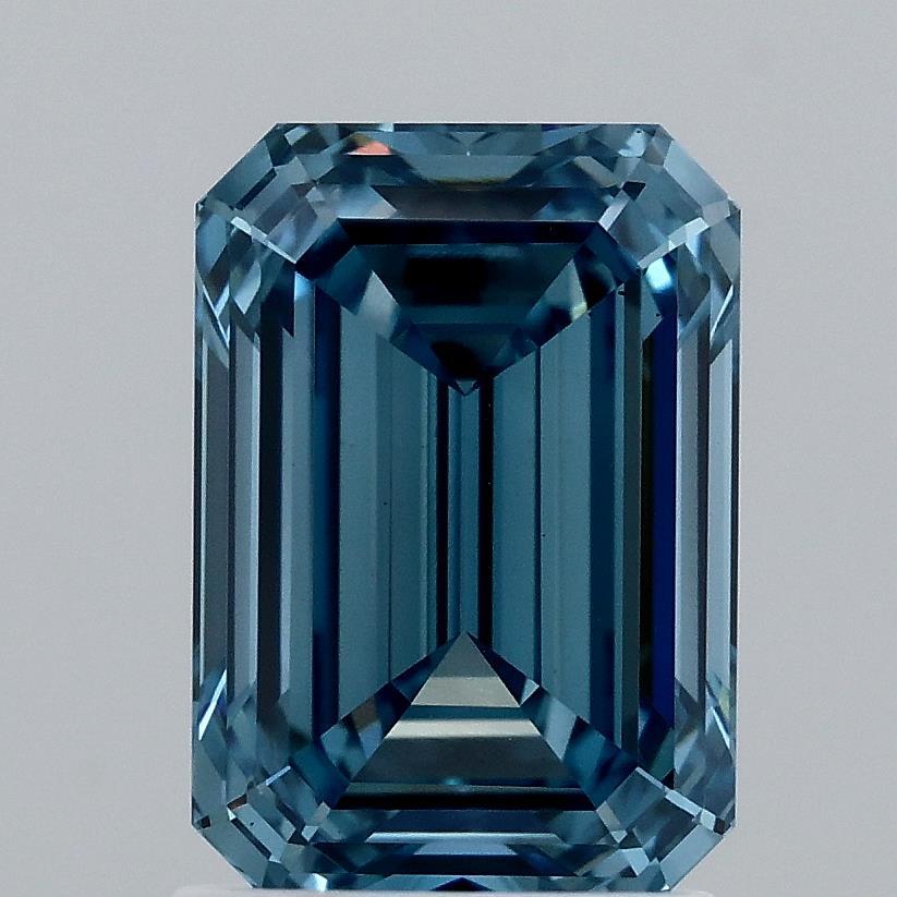 1.95 Ct. Fancy Vivid Blue Emerald Lab Grown Diamond