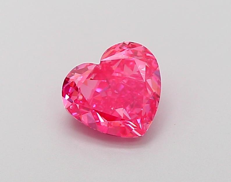 1.10 Ct. Fancy Vivid Pink Heart Lab Grown Diamond