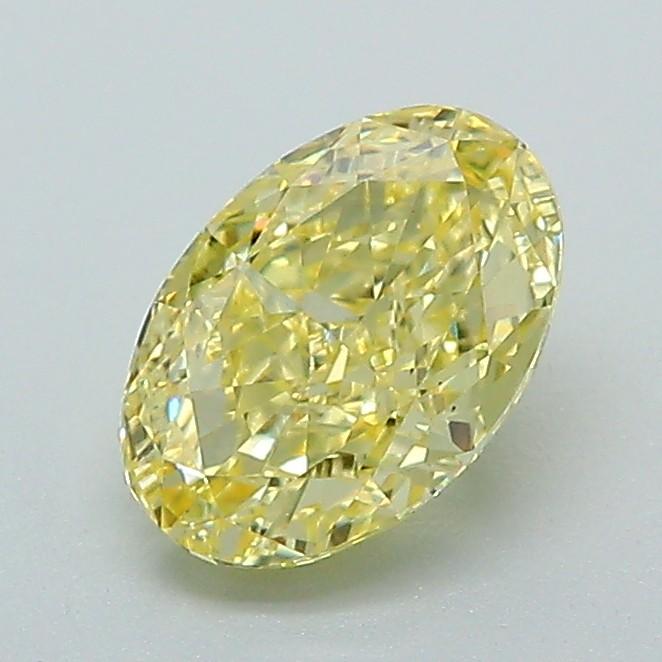 1.03 Ct. Fancy Intense Yellow Oval Lab Grown Diamond