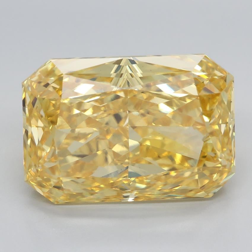 9.06 Ct. Fancy Vivid Yellow Radiant Lab Grown Diamond