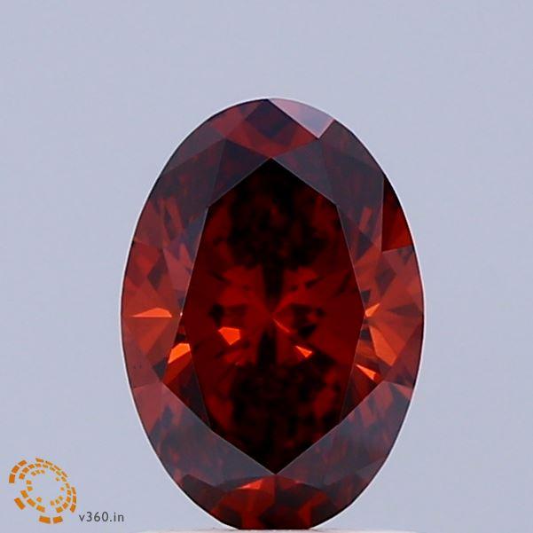 1.03 Ct. Fancy Deep Orange Oval Lab Grown Diamond