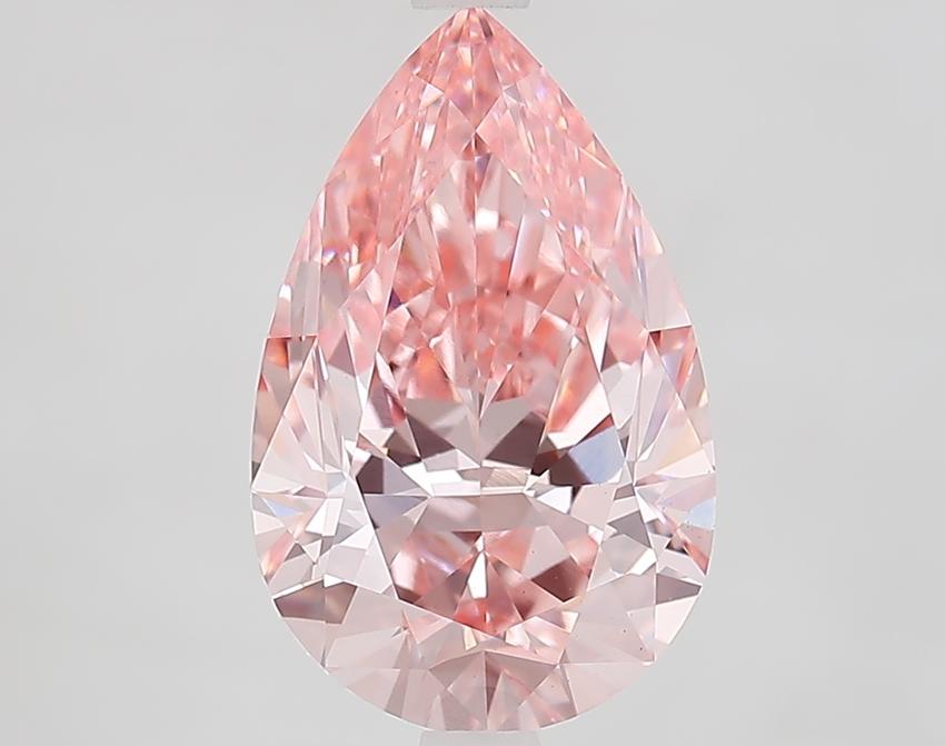 3.81 Ct. Fancy Vivid Pink Pear Lab Grown Diamond