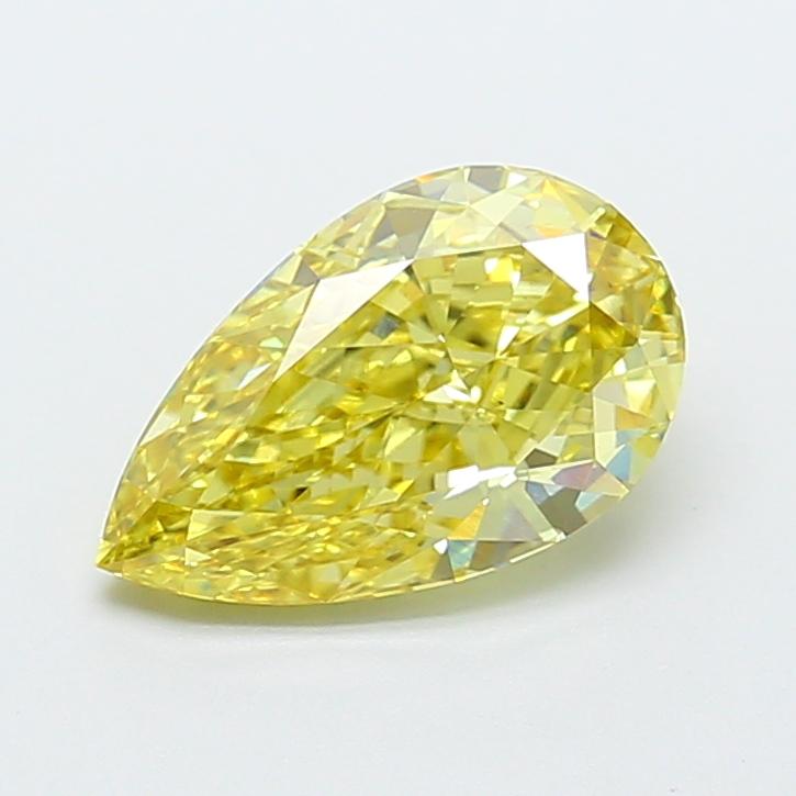 2.51 Ct. Fancy Intense Yellow Pear Lab Grown Diamond