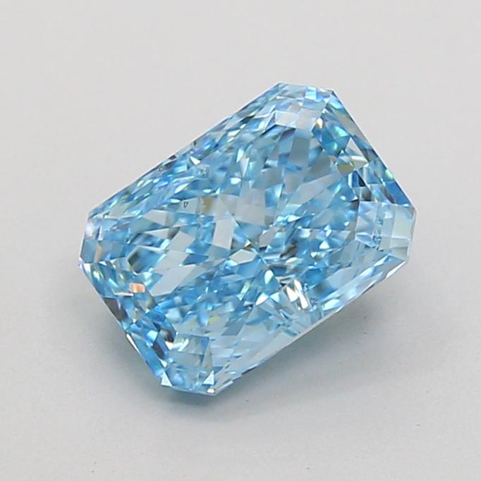 1.54 Ct. Fancy Vivid  Blue Radiant Lab Grown Diamond
