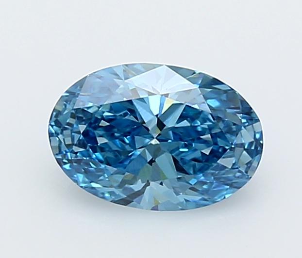 1.04 Ct. Fancy Vivid  Blue Oval Lab Grown Diamond
