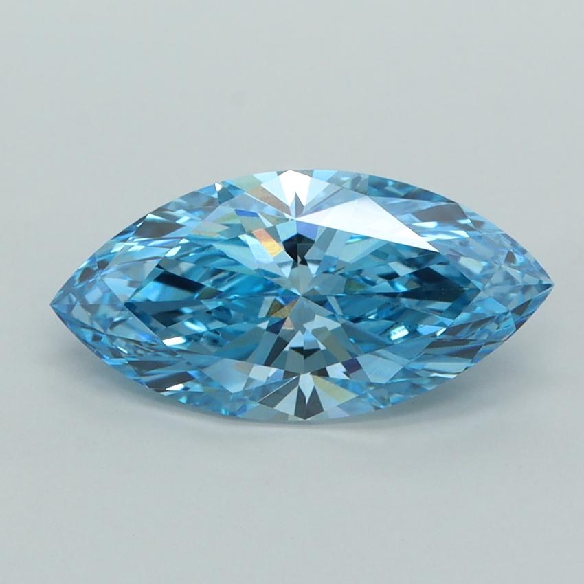2.05 Ct. Fancy Vivid  Blue Marquise Lab Grown Diamond
