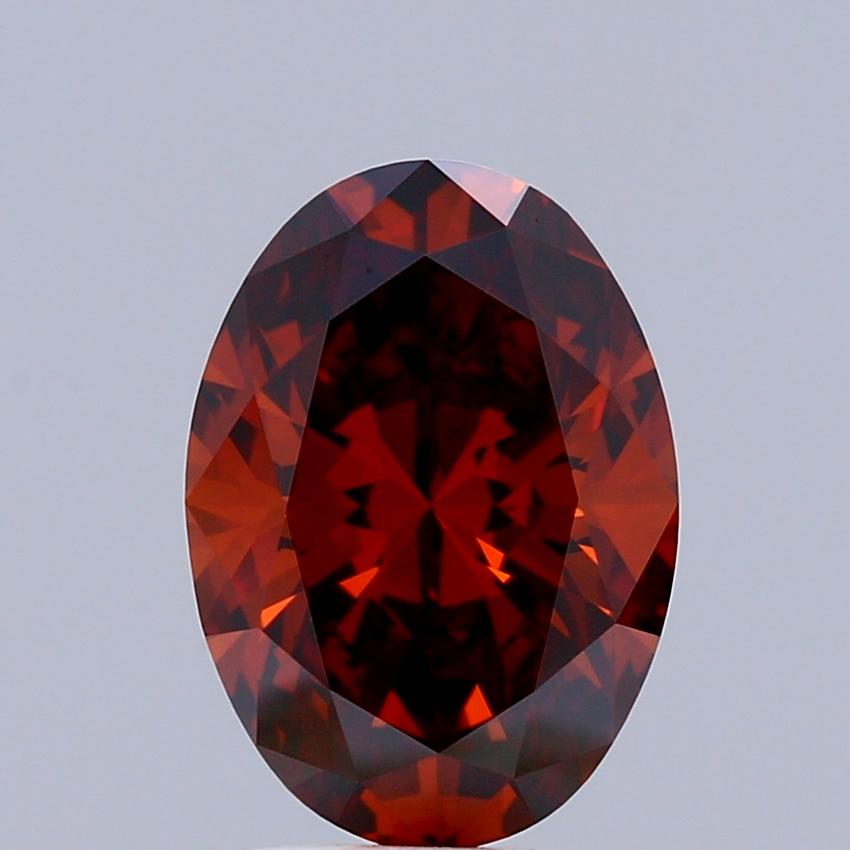 1.57 Ct. Fancy Deep  Orange Oval Lab Grown Diamond