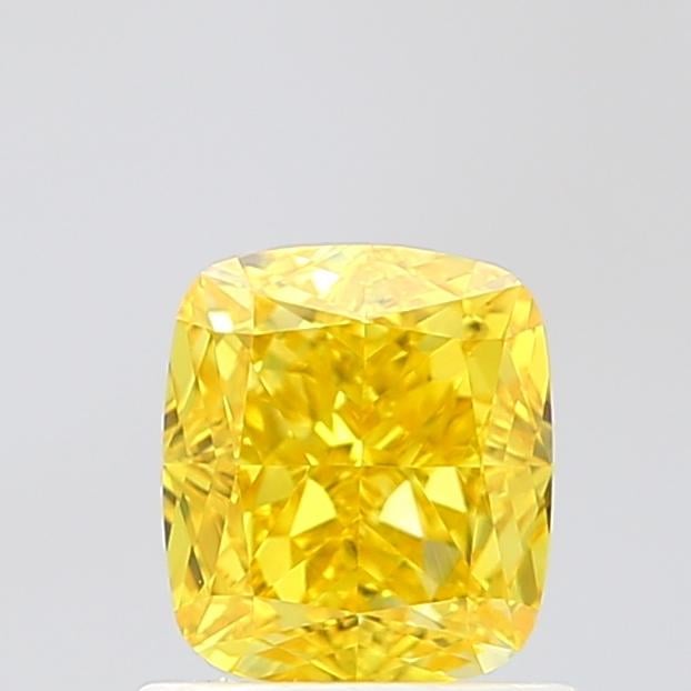 1.01 Ct. Fancy Vivid Yellow Cushion Lab Grown Diamond