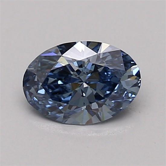 0.49 Ct. Fancy Vivid Blue Oval Lab Grown Diamond