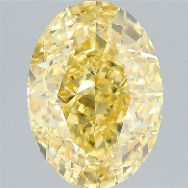 2.03 Ct. Fancy Vivid Yellow Oval Lab Grown Diamond