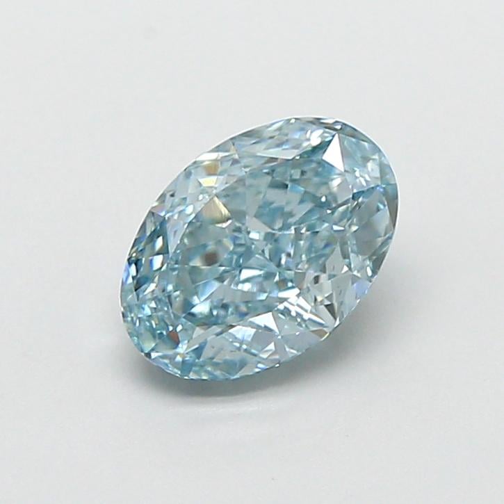 1.14 Ct. Fancy Vivid  Blue Oval Lab Grown Diamond