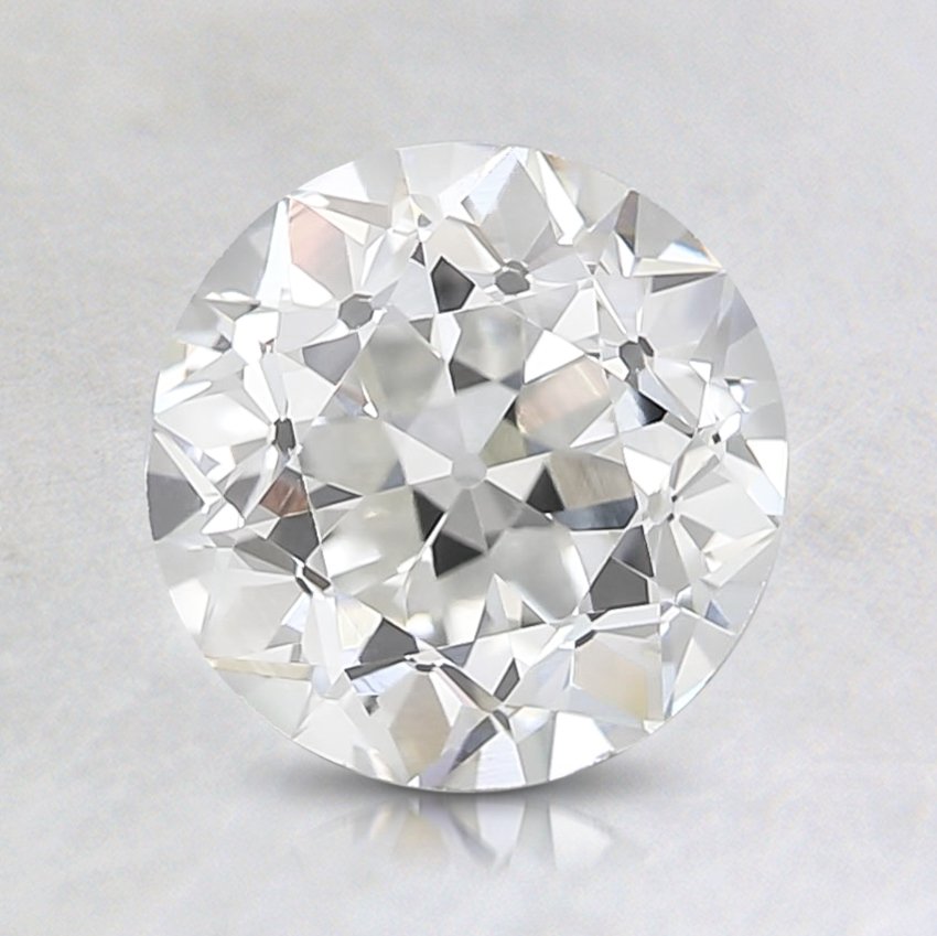 0.99 Carat, J Color, VS1 Clarity, Round Old European Cut Diamond