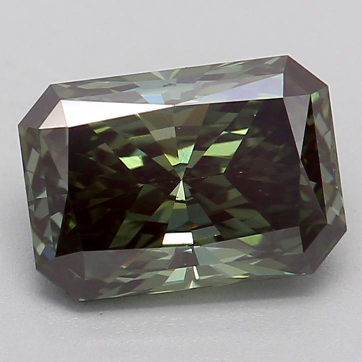 1.07 Ct. Fancy Deep Green Radiant Lab Grown Diamond