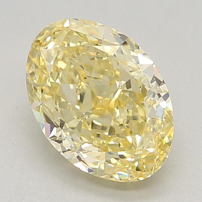 2.22 Ct. Fancy Intense Yellow Oval Lab Grown Diamond