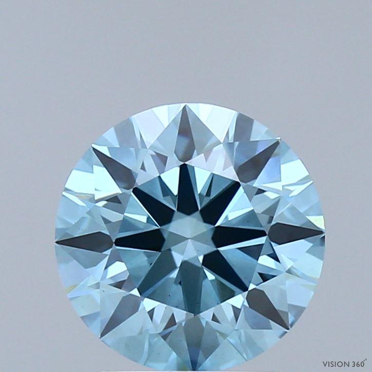 2.09 Ct. Fancy Vivid Blue Round Lab Grown Diamond