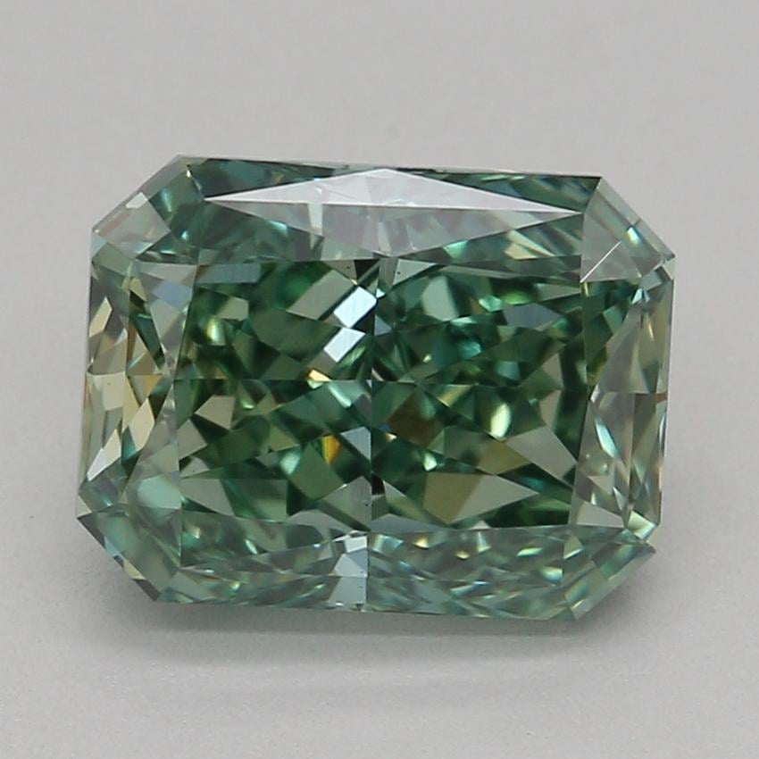 1.53 Ct. Fancy Vivid Green Radiant Lab Grown Diamond
