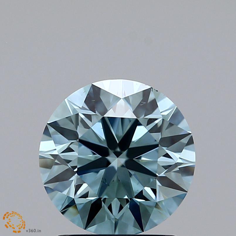 1.41 Ct. Fancy Light Blue Round Lab Grown Diamond