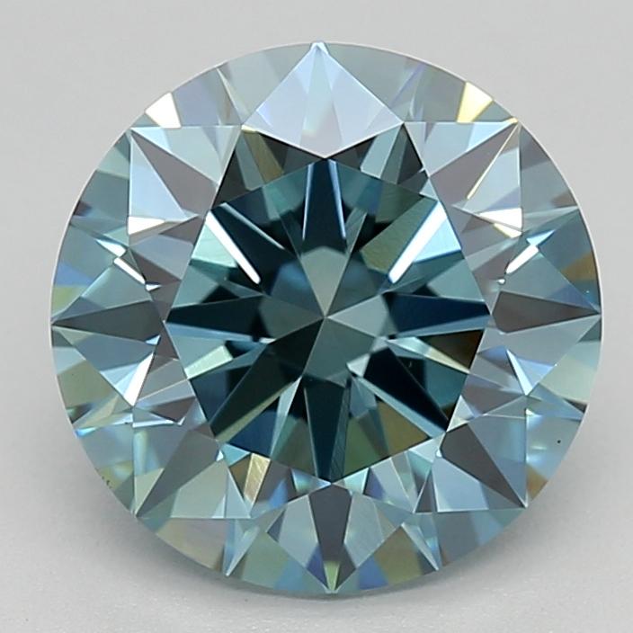 1.90 Ct. Fancy Vivid  Blue Round Lab Grown Diamond