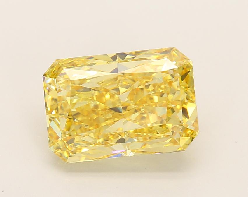 4.68 Ct. Fancy Vivid Yellow Radiant Lab Grown Diamond