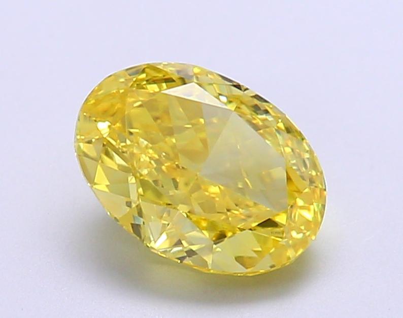 2.13 Ct. Fancy Vivid  Yellow Oval Lab Grown Diamond