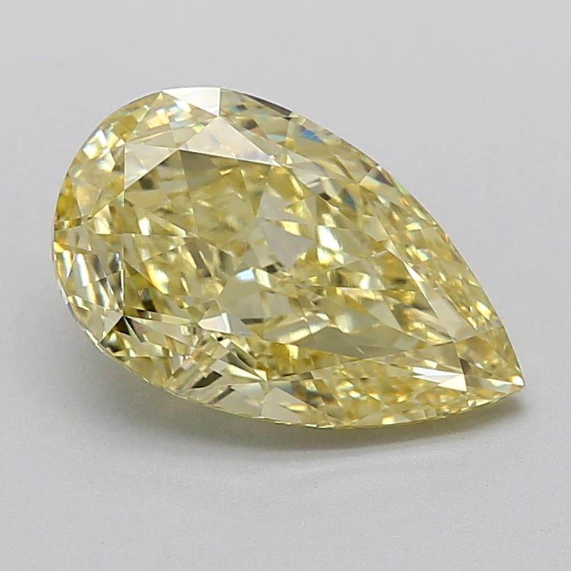4.10 Ct. Fancy  Yellow Pear Lab Grown Diamond