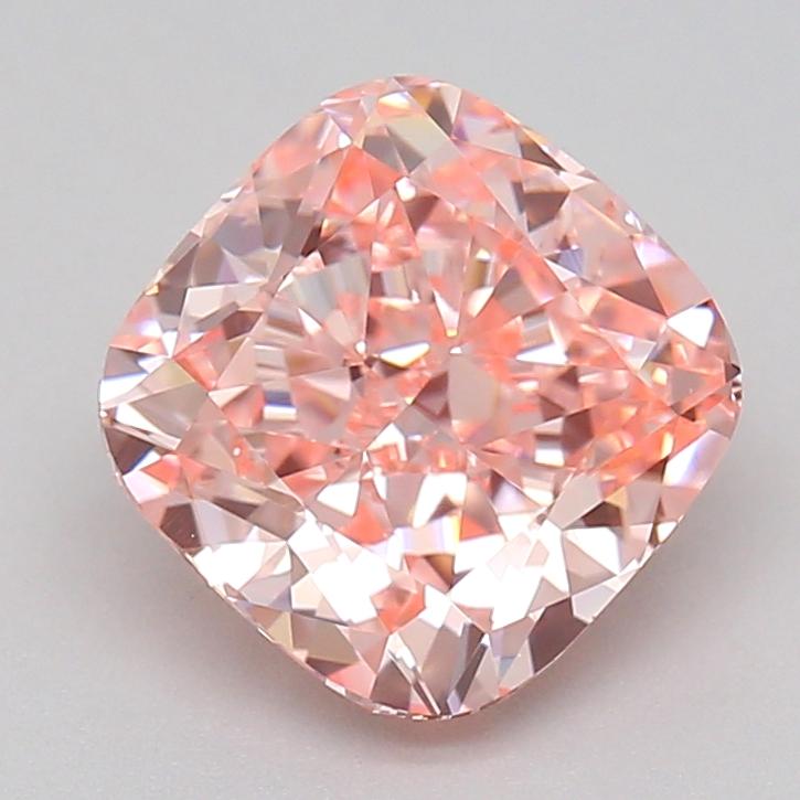 1.60 Ct. Fancy Vivid  Pink Cushion Lab Grown Diamond
