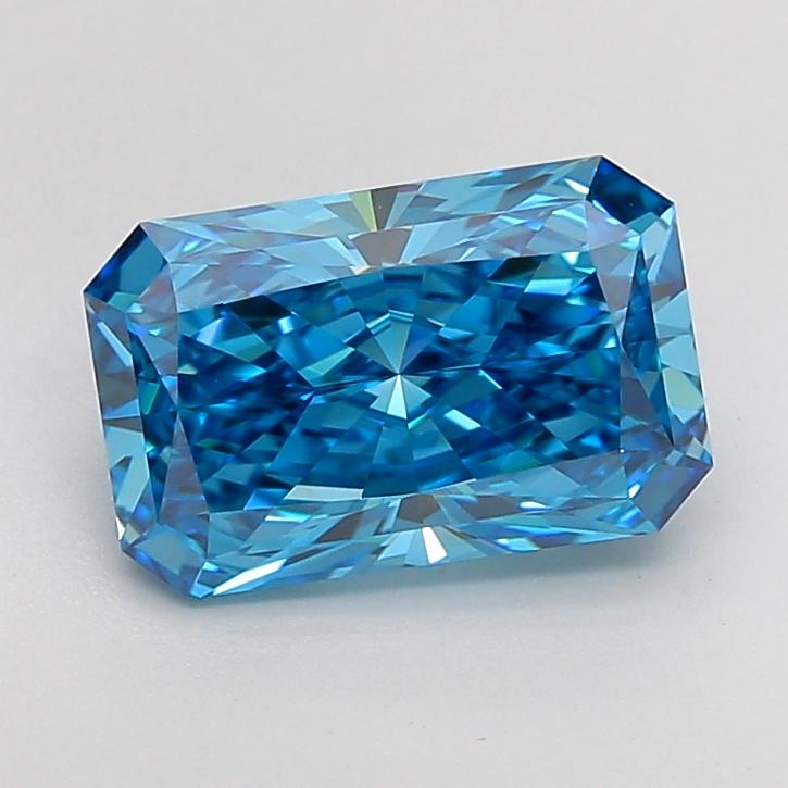 3.07 Ct. Fancy Vivid None Blue Radiant Lab Grown Diamond