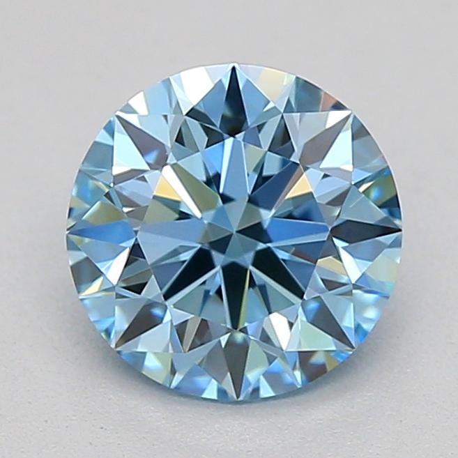 0.71 Ct. Fancy Vivid  Blue Round Lab Grown Diamond