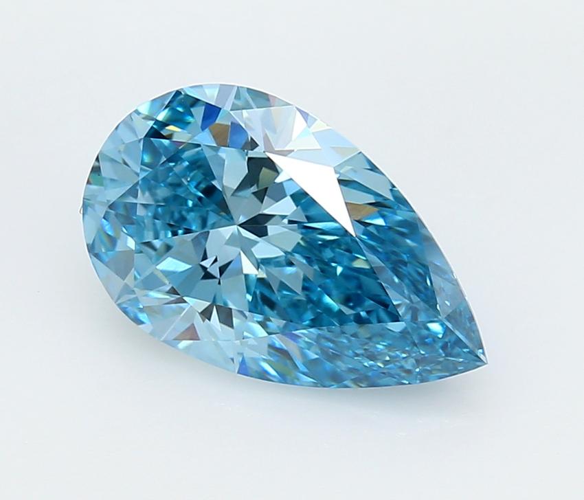 3.05 Ct. Fancy Vivid  Blue Pear Lab Grown Diamond