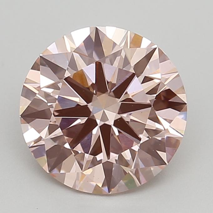 2.56 Ct. Fancy Intense Pink Round Lab Grown Diamond