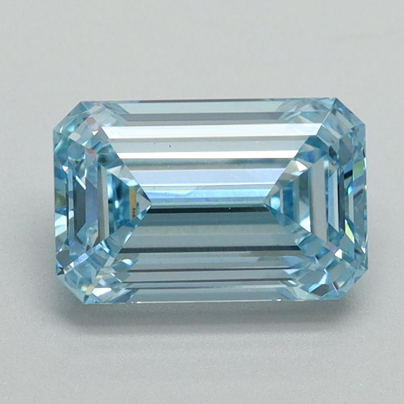 1.58 Ct. Fancy Vivid Blue Emerald Lab Grown Diamond