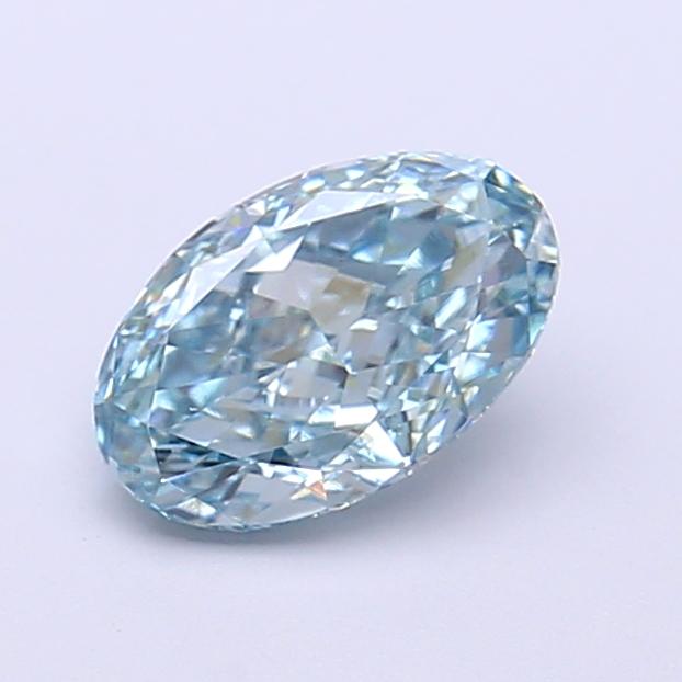 1.01 Ct. Fancy Vivid  Blue Oval Lab Grown Diamond