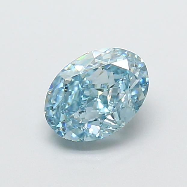 1.12 Ct. Fancy Vivid Blue Oval Lab Grown Diamond