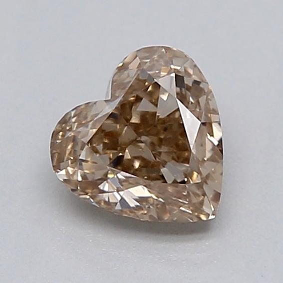 0.35 Ct. Light  Brown Heart Lab Grown Diamond