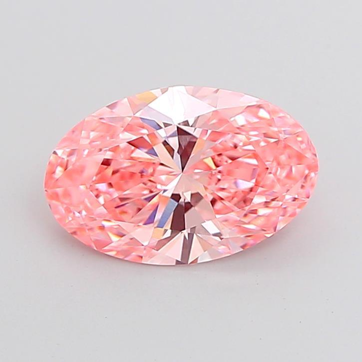 3.35 Ct. Fancy Vivid Pink Oval Lab Grown Diamond