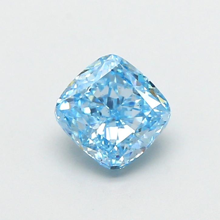 1.06 Ct. Fancy Vivid  Blue Cushion Lab Grown Diamond