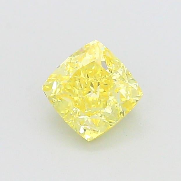 1.09 Ct. Fancy Intense  Yellow Cushion Lab Grown Diamond