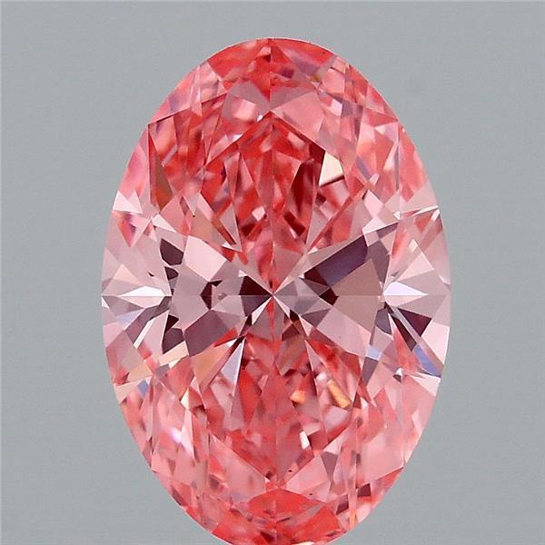 2.08 Ct. Fancy Vivid Pink Oval Lab Grown Diamond
