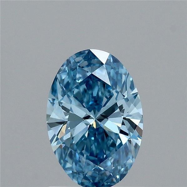 1.14 Ct. Fancy Vivid Blue Oval Lab Grown Diamond