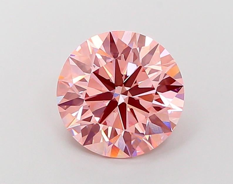 3.04 Ct. Fancy Intense Pink Round Lab Grown Diamond
