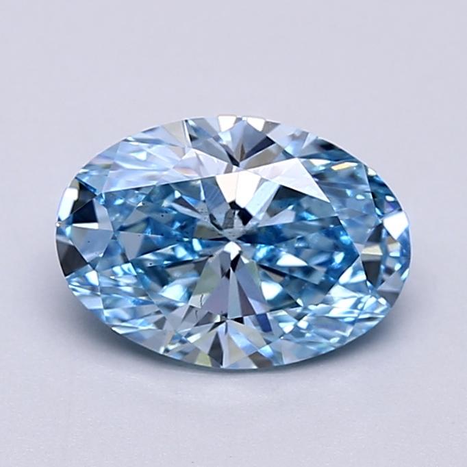 1.54 Ct. Fancy Vivid  Blue Oval Lab Grown Diamond