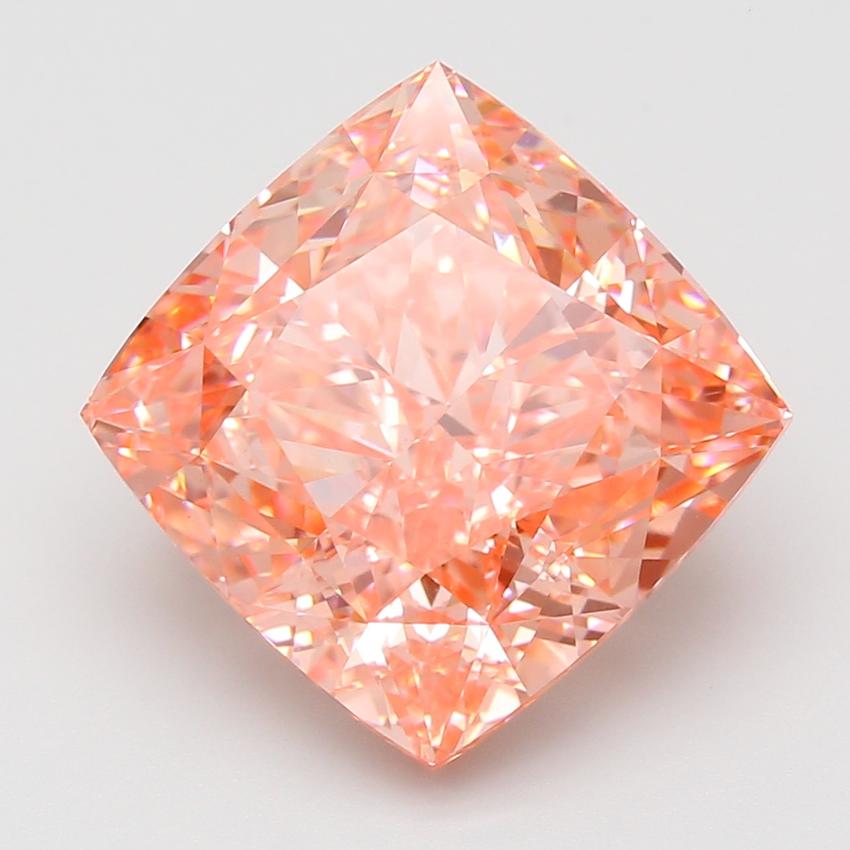 11.12 Ct. Fancy Vivid Pink Cushion Lab Grown Diamond