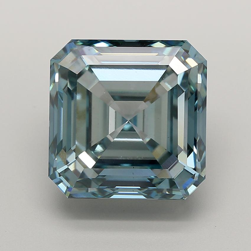 15.17 Ct. Fancy Intense  Blue Asscher Lab Grown Diamond