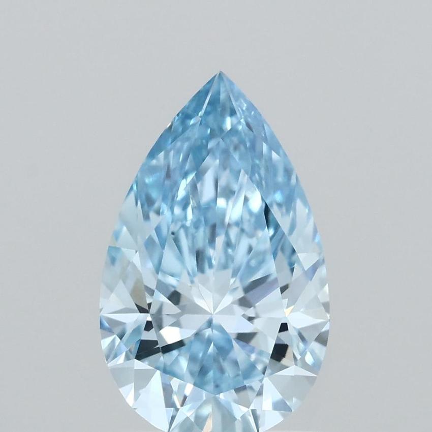 1.16 Ct. Fancy Vivid Blue Pear Lab Grown Diamond
